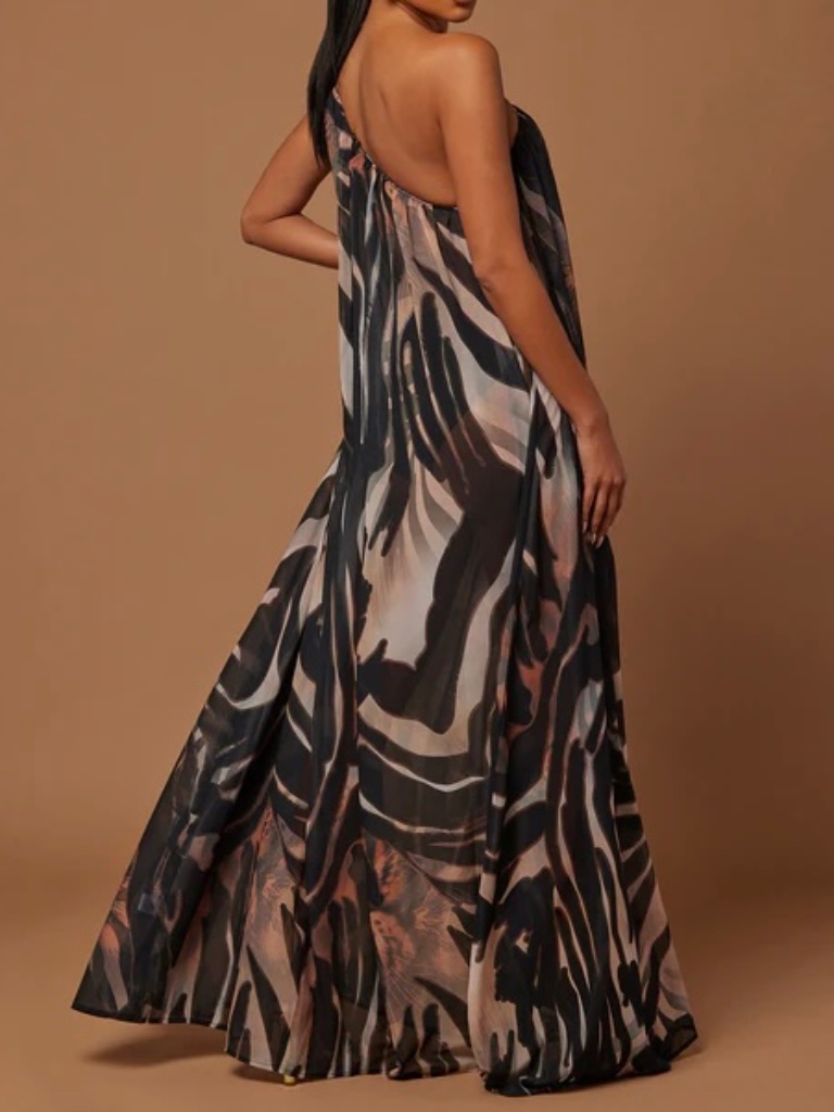 Nwt- Florence Chiffon Kaftan Maxi Dress